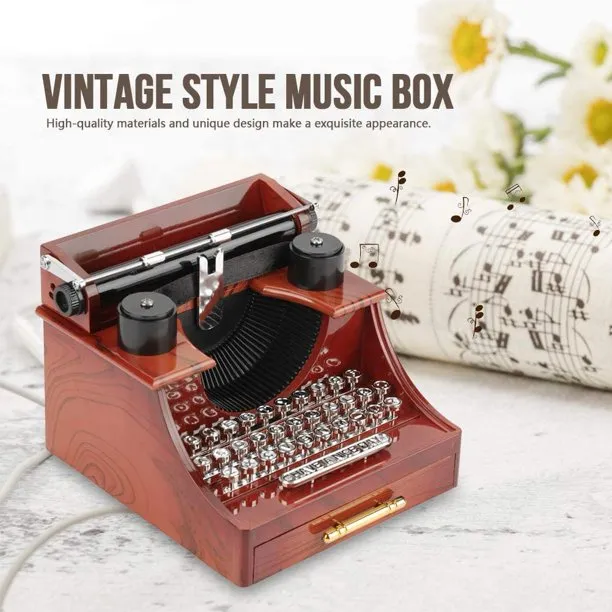Creative Retro Typewriter Music Box🎵